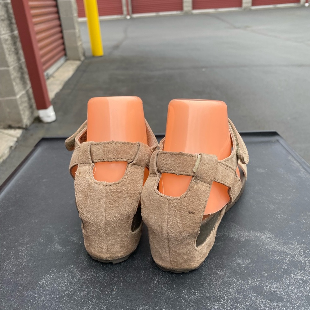 Teva 1001848 Ladies Tan Leather Wedge Ankle Strap Sandals Size 8.5 - Picture 7 of 14